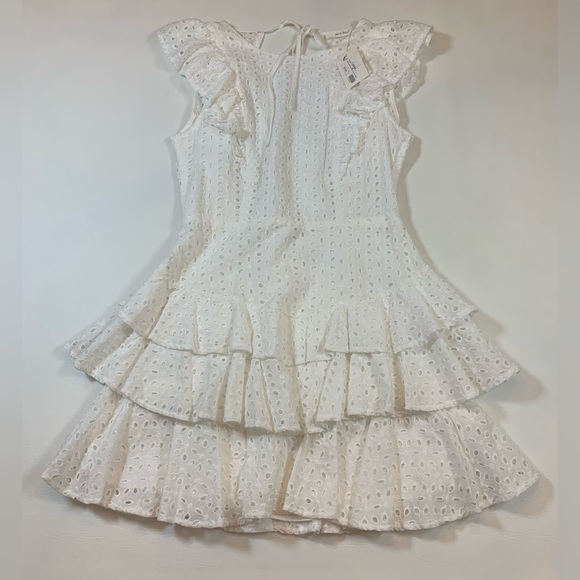 NWT Idem Ditto white Eyelit dress size large open back wedding summer (bin T) - Picture 9 of 14